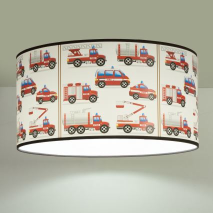 Plafonnier pour chambre d'enfant KIDS ROOM 1xE27/60W/230V Ø 40 cm, motif pompiers