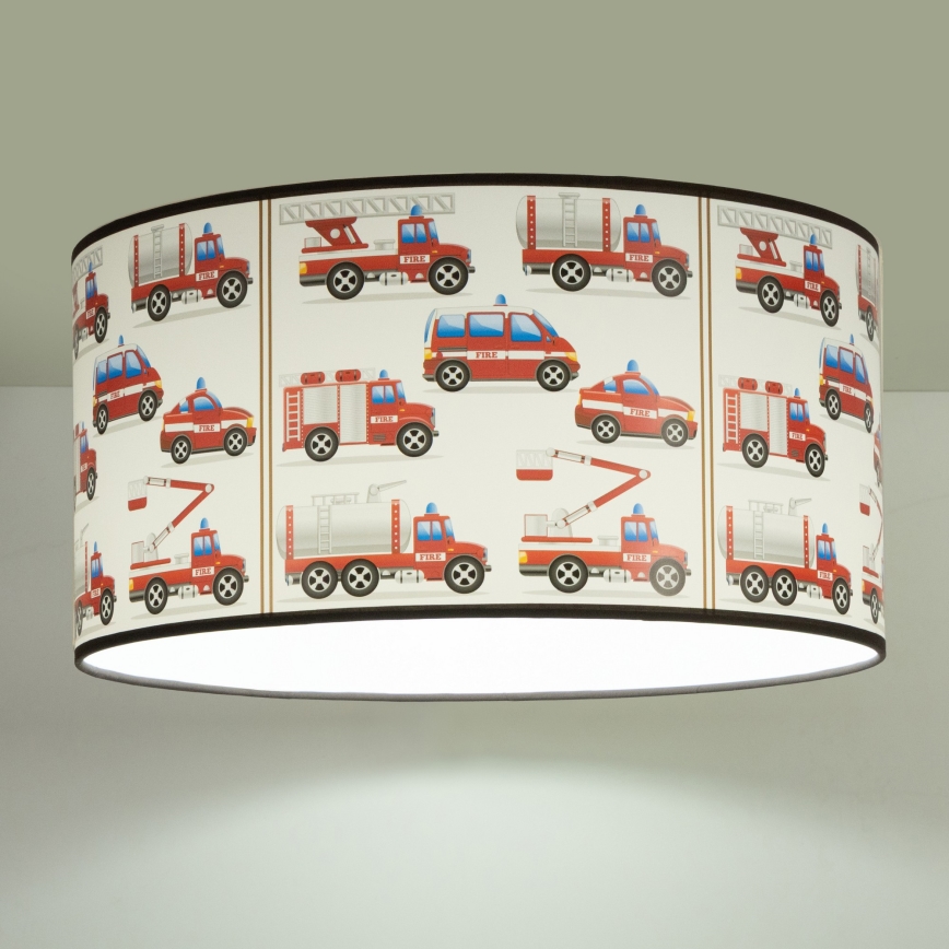 Plafonnier pour chambre d'enfant KIDS ROOM 1xE27/60W/230V Ø 40 cm, motif pompiers