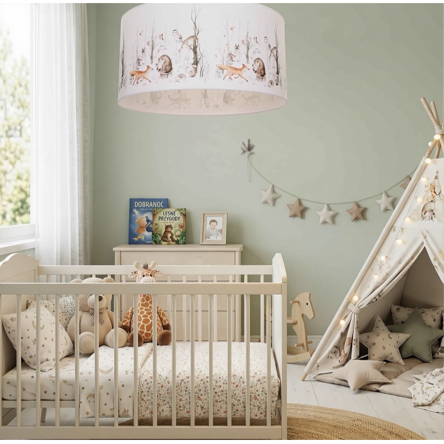 Plafonnier pour chambre d'enfant KIDS ROOM 1xE27/60W/230V Ø 40 cm, motifs d'animaux