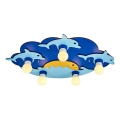 Plafonnier pour enfant LUCCA 5xE27/24W/230V bleu