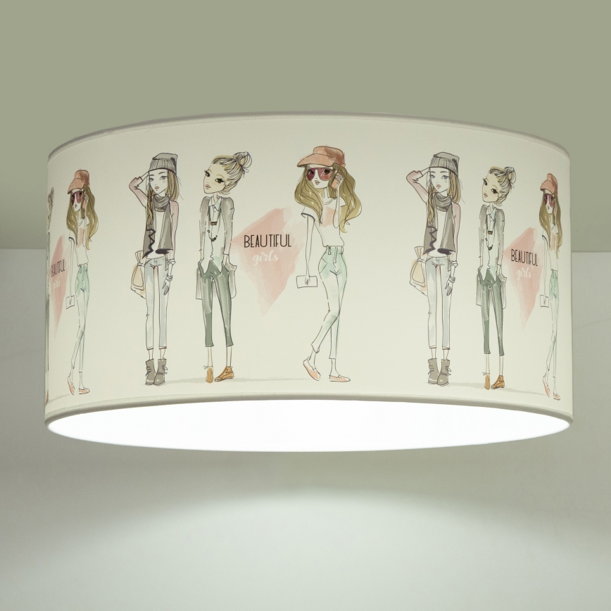 Plafonnier pour filles GIRLS VIBES 1xE27/60W/230V Ø 40 cm