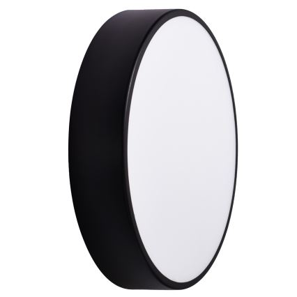 Plafonnier pour salle de bains avec capteur CLEO 3xE27/24W/230V Ø 40 cm, noir, IP54