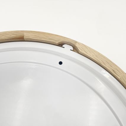 Plafonnier pour salle de bains LINARO 3xE27/15W/230V IP54, finition chêne, Ø 37 cm