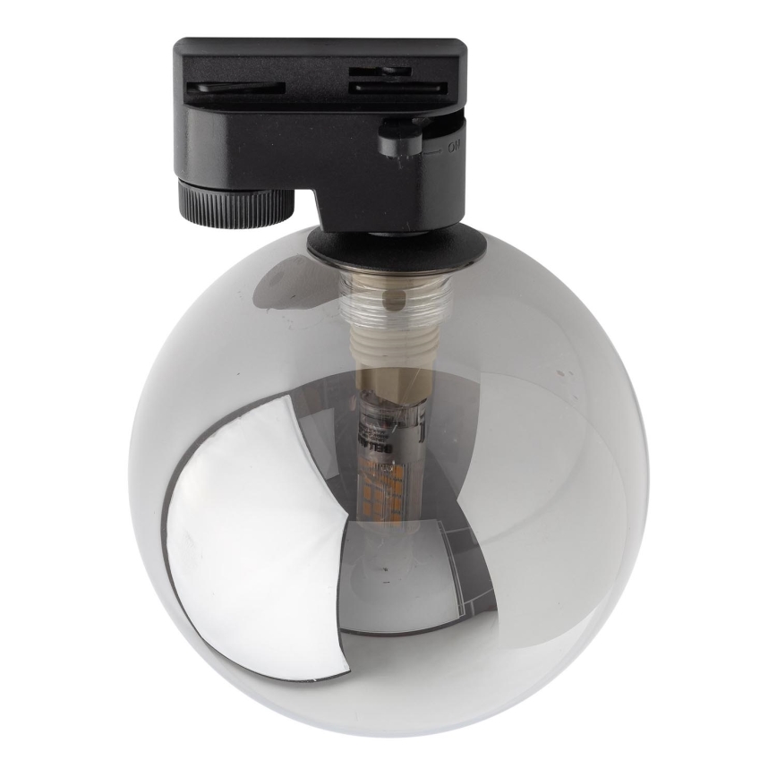 Plafonnier pour système de rail monophasé TRACER 1xG9/8W/230V noir/fumé noir