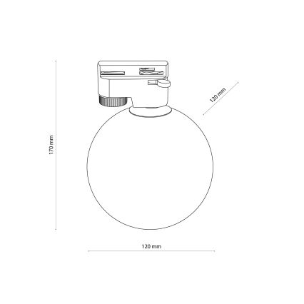 Plafonnier pour système de rail monophasé TRACER 1xG9/8W/230V blanc