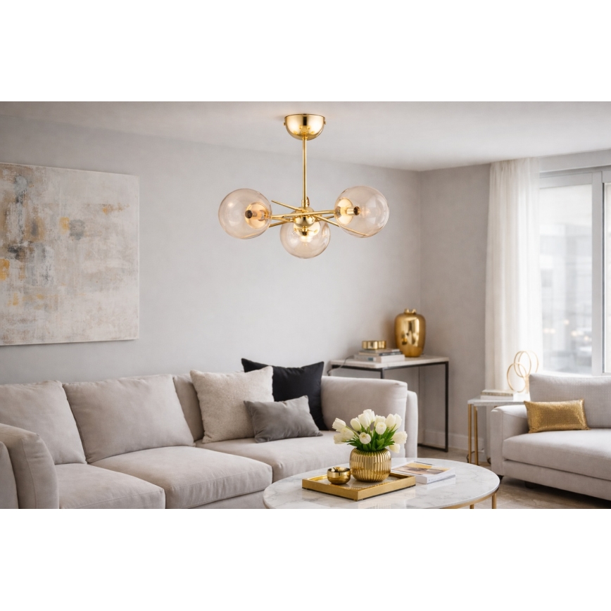 Plafonnier PRIMERY 5xE14/10W/230V doré