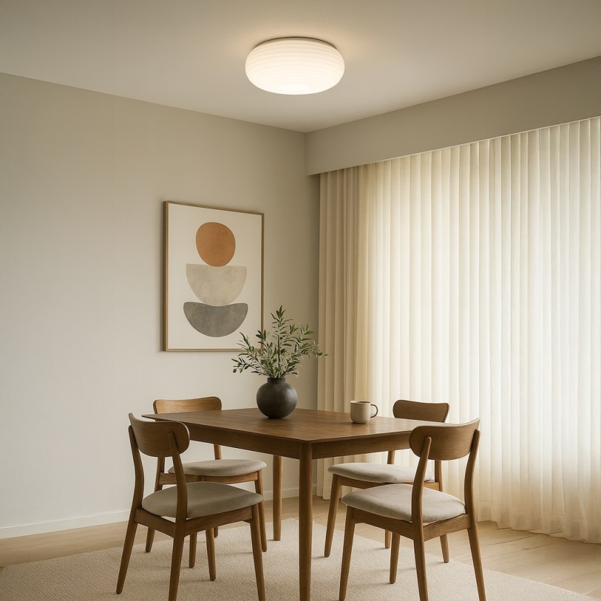 Plafonnier PULSO 3xE27/15W/230V Ø 42 cm, blanc