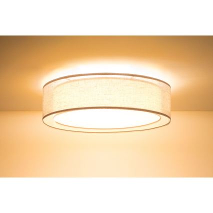 Plafonnier PURO 2x E27/40 W/230 V Ø 60 cm beige