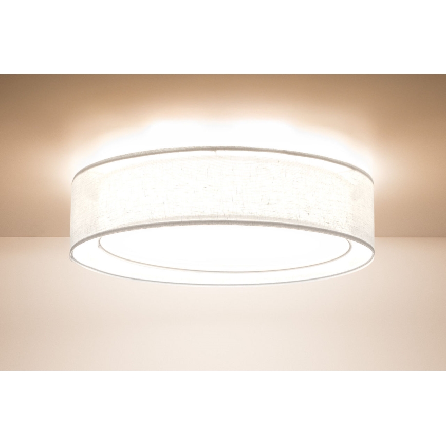 Plafonnier PURO 2x E27/40W/230V Ø 60 cm blanc