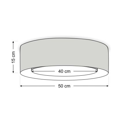 Plafonnier PURO 2xE27/40W/230V Ø 50 cm blanc