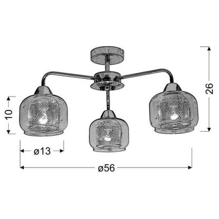 Plafonnier RAY 3xE14/40W/230V