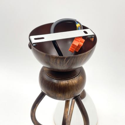 Plafonnier RETRO 3xE27/60W/230V bronze patiné