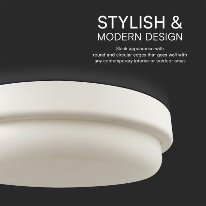Plafonnier salle de bain LED/24W/230V 4000K IP54 d. 24 cm