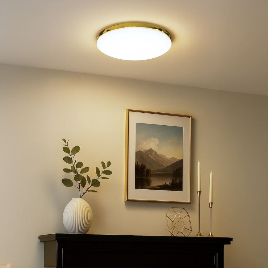 Plafonnier salle de bain MAYA LED/15W/230V d. 33 cm IP44 doré