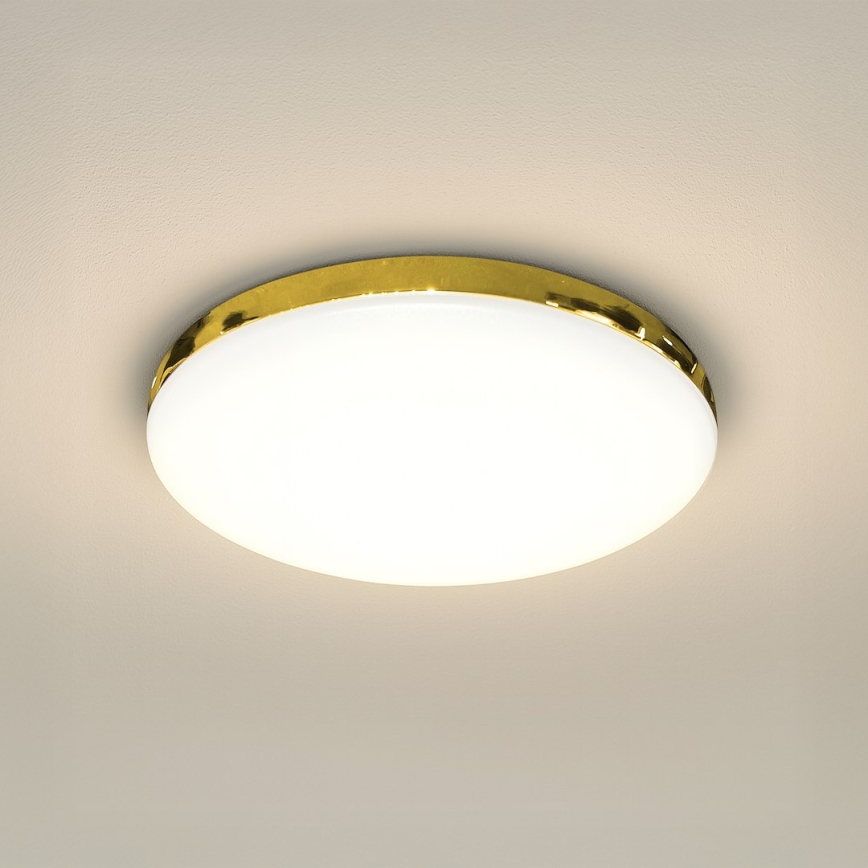 Plafonnier salle de bain MAYA LED/15W/230V d. 33 cm IP44 doré
