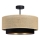 Plafonnier SARTA 1xE27/60W/230V, diam. 45 cm, noir/jute