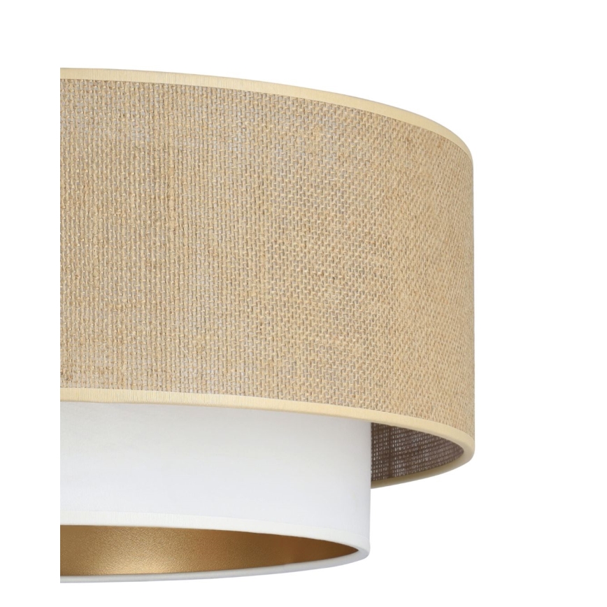 Plafonnier SARTA 1xE27/60W/230V Ø 45 cm blanc/jute