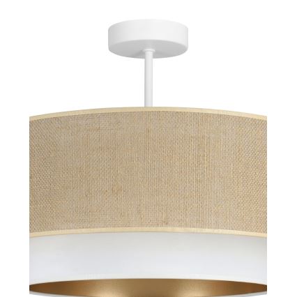 Plafonnier SARTA 1xE27/60W/230V Ø 45 cm blanc/jute