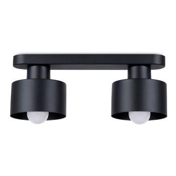 Plafonnier SAVAR 2xE27/60W/230V noir