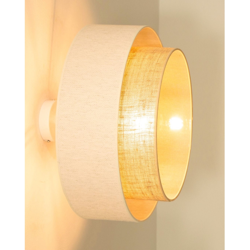 Plafonnier semi-encastré NATIA 1xE27/60W/230V Ø 45 cm blanc/marron