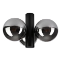Plafonnier SFERIO 3xE14/5W/230V noir/noir fumé