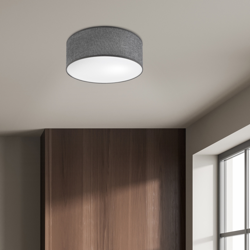 Plafonnier SIRJA 1xE27/15W/230V Ø 35 cm gris