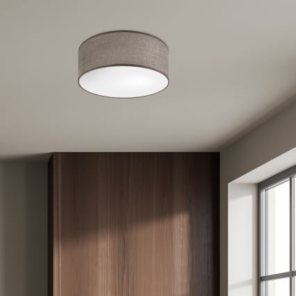 Plafonnier SIRJA 1xE27/15W/230V Ø 35 cm marron