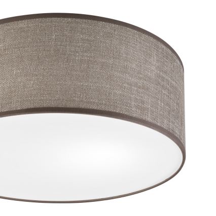 Plafonnier SIRJA 1xE27/15W/230V Ø 35 cm marron