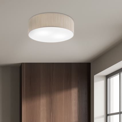 Plafonnier SIRJA 2xE27/15W/230V Ø 45 cm beige