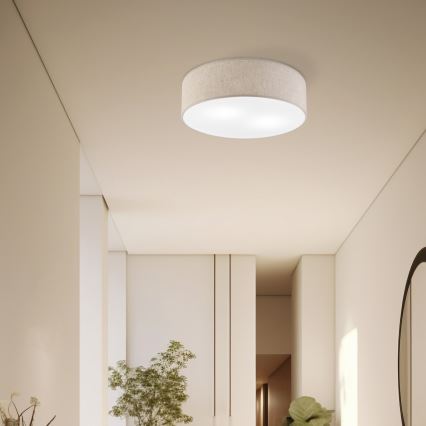 Plafonnier SIRJA 2xE27/15W/230V Ø 45 cm beige