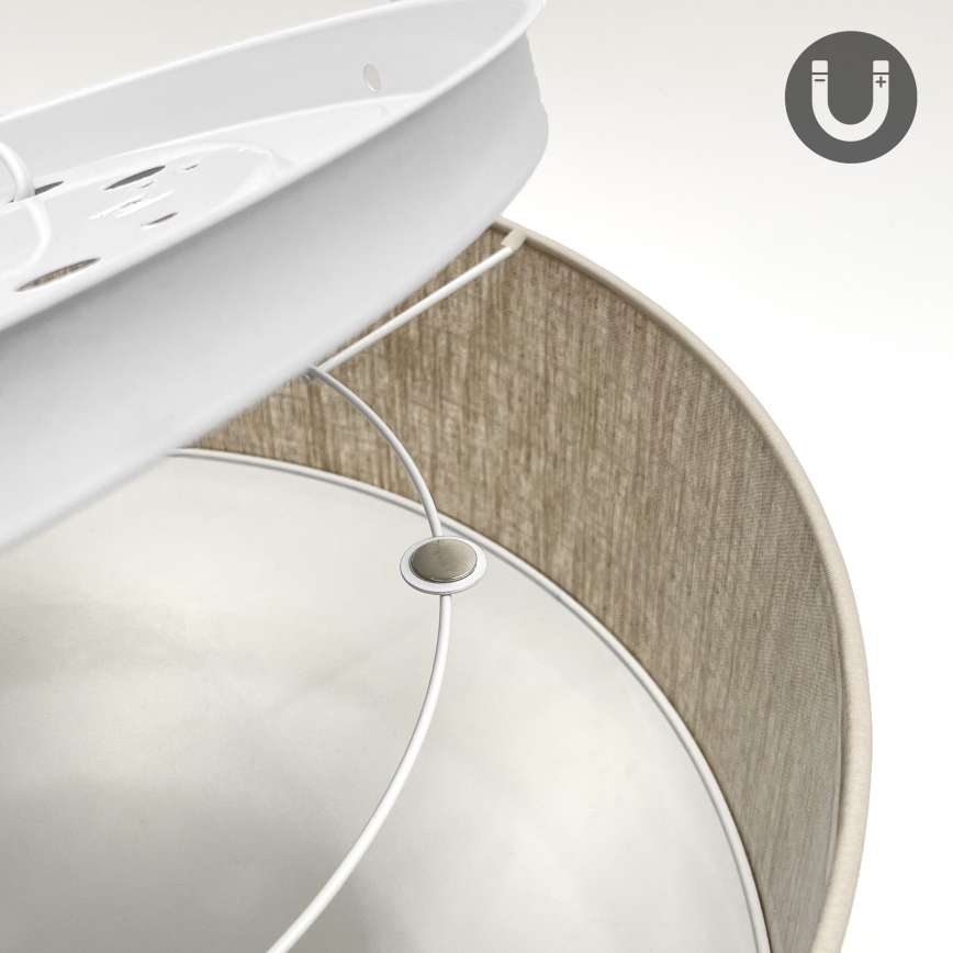 Plafonnier SIRJA 2xE27/15W/230V Ø 45 cm beige