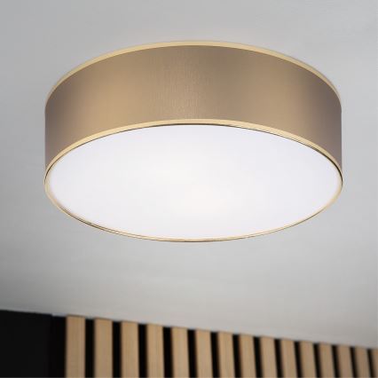 Plafonnier SIRJA 2xE27/15W/230V Ø 45 cm brun/doré