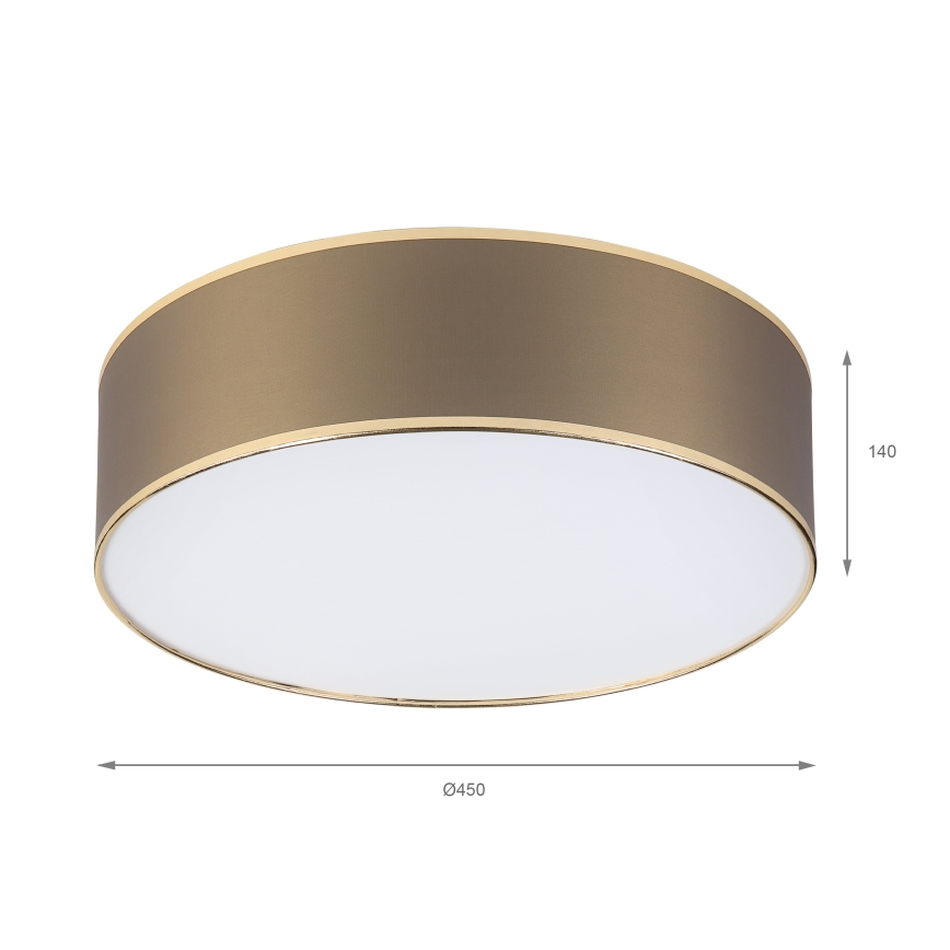 Plafonnier SIRJA 2xE27/15W/230V Ø 45 cm brun/doré