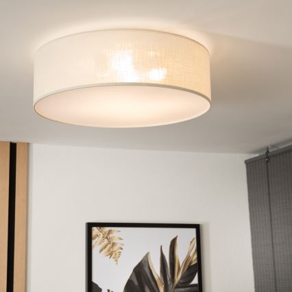 Plafonnier SIRJA 2xE27/15W/230V Ø 45 cm crème