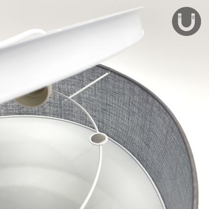 Plafonnier SIRJA 2xE27/15W/230V Ø 45 cm gris