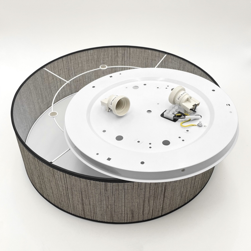 Plafonnier SIRJA 2xE27/15W/230V Ø 45 cm marron