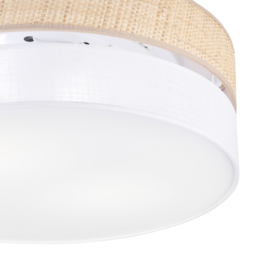 Plafonnier SIRJA BOHO 2xE27/15W/230V, Ø 45 cm, beige/blanc
