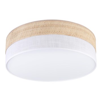 Plafonnier SIRJA BOHO 2xE27/15W/230V Ø 45 cm beige/blanc