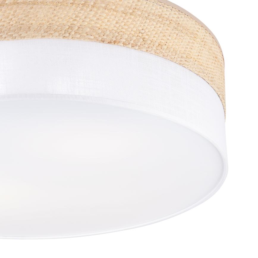 Plafonnier SIRJA BOHO 2xE27/15W/230V Ø 45 cm beige/blanc