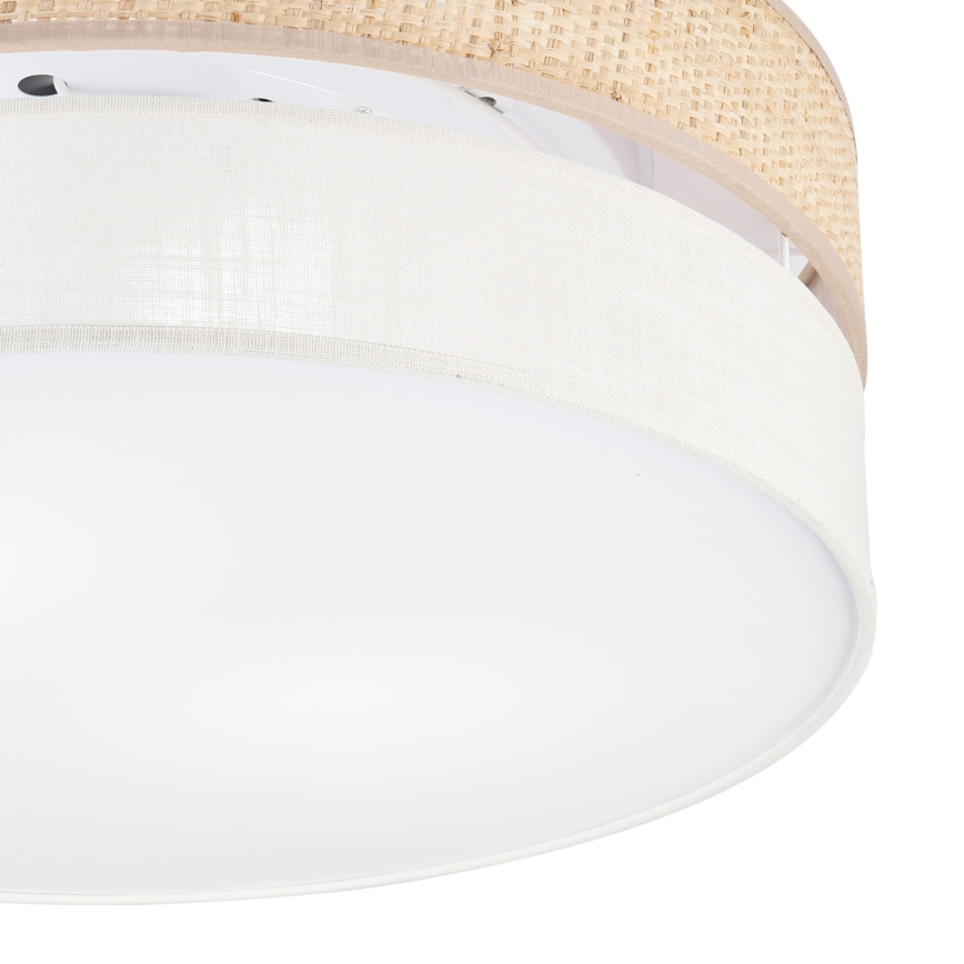 Plafonnier SIRJA BOHO 2xE27/15W/230V Ø 45 cm beige/crème