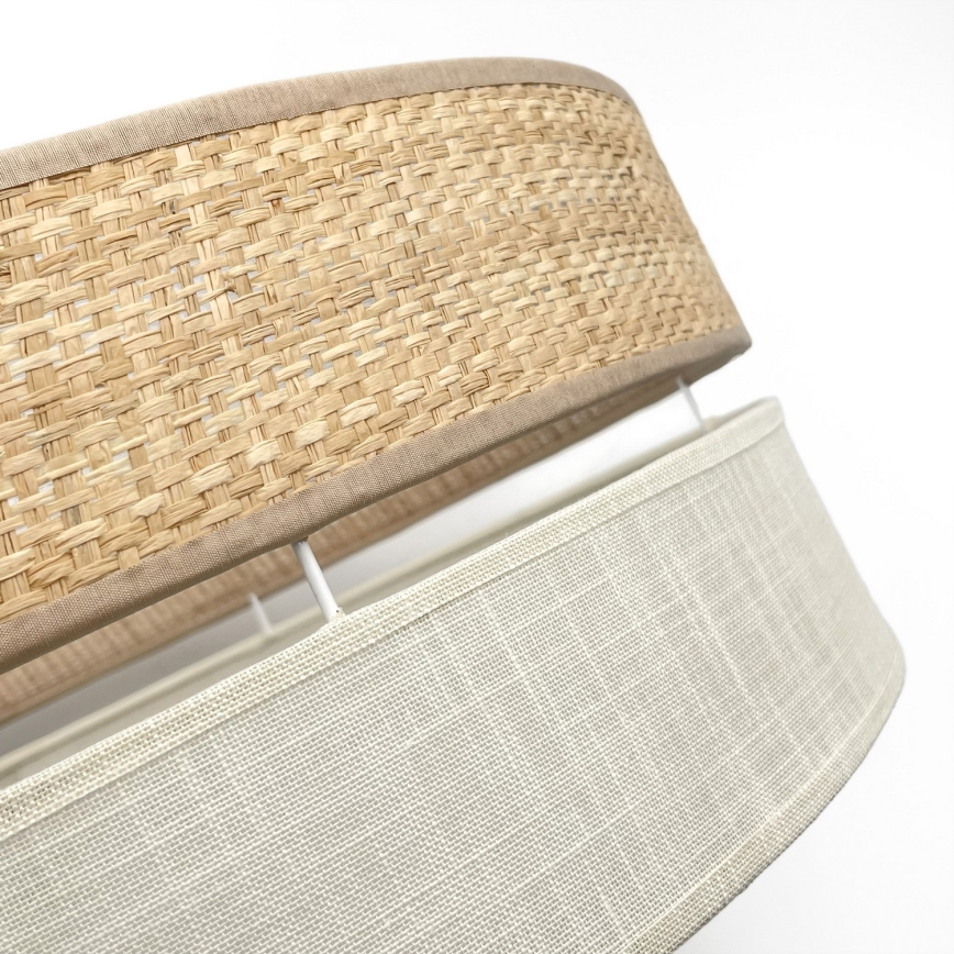 Plafonnier SIRJA BOHO 2xE27/15W/230V Ø 45 cm beige/crème