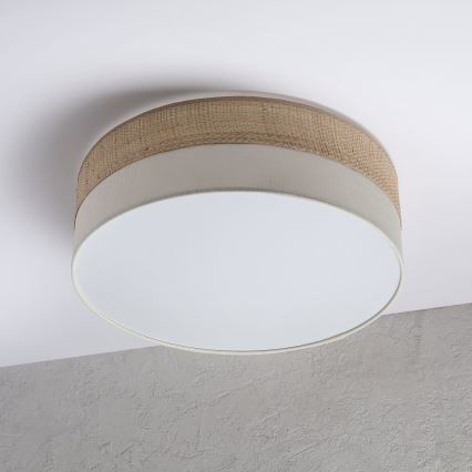 Plafonnier SIRJA BOHO 2xE27/15W/230V Ø45 cm beige/crème