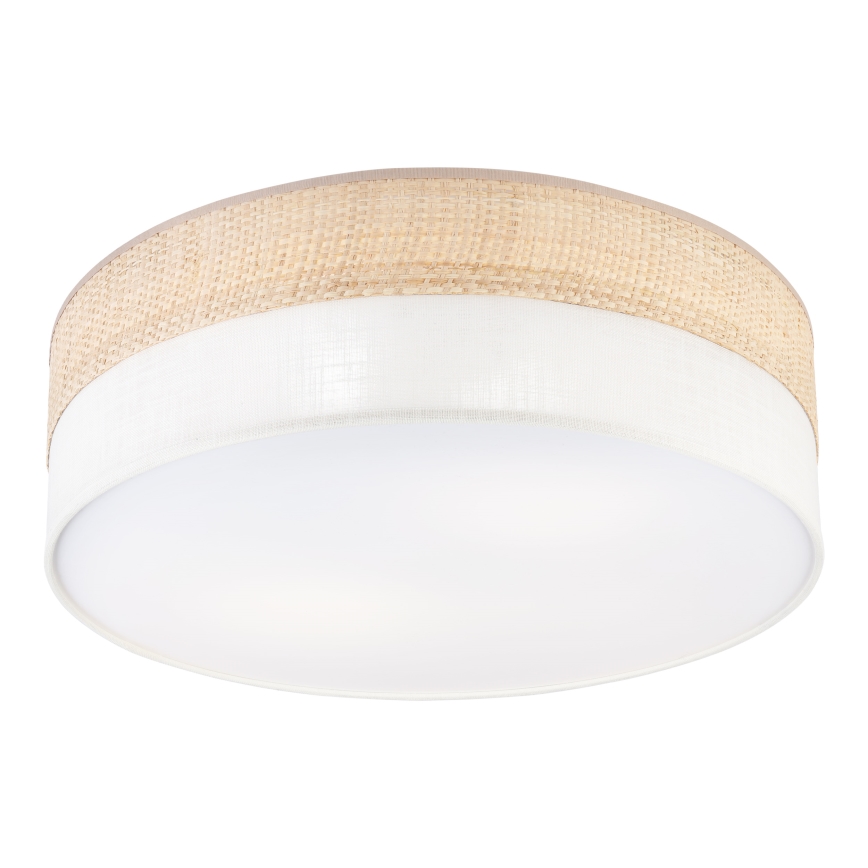 Plafonnier SIRJA BOHO 2xE27/15W/230V Ø45 cm beige/crème