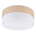 Plafonnier SIRJA DOUBLE BOHO 2xE14/15W/230V Ø 35 cm beige/blanc