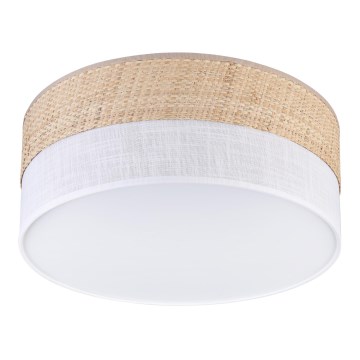 Plafonnier SIRJA DOUBLE BOHO 2xE14/15W/230V Ø 35 cm beige/blanc
