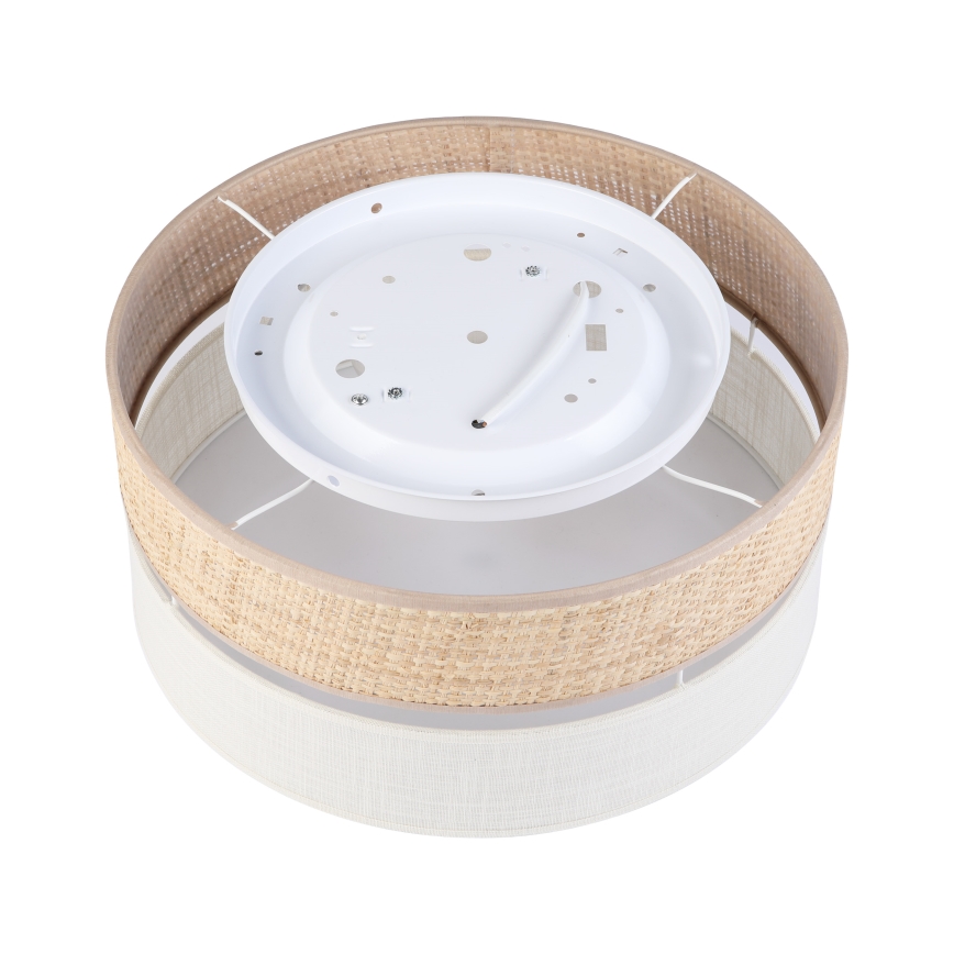 Plafonnier SIRJA DOUBLE BOHO 2xE14/15W/230V Ø 35 cm beige/crème