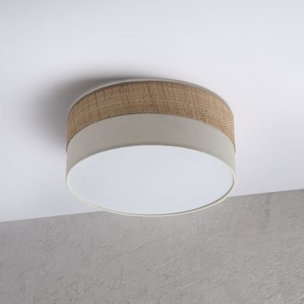 Plafonnier SIRJA DOUBLE BOHO 2xE14/15W/230V Ø 35 cm beige/crème
