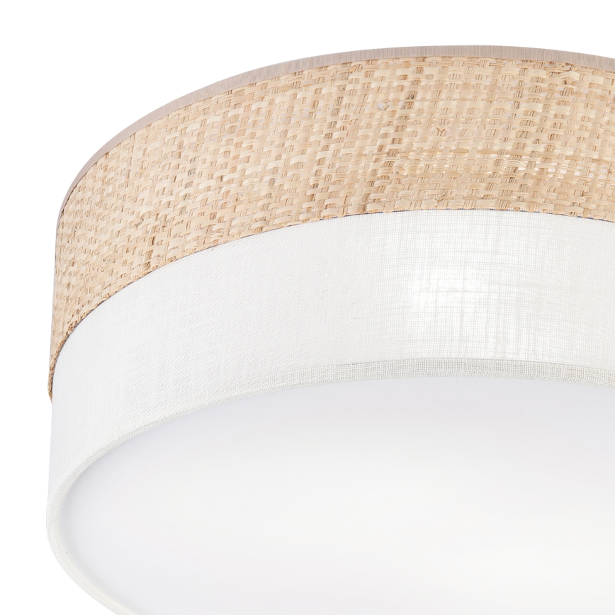 Plafonnier SIRJA DOUBLE BOHO 2xE14/15W/230V Ø 35 cm beige/crème