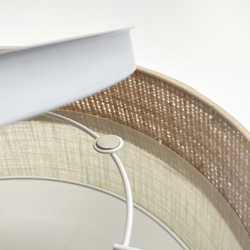 Plafonnier SIRJA DOUBLE BOHO 2xE14/15W/230V Ø 35 cm beige/crème