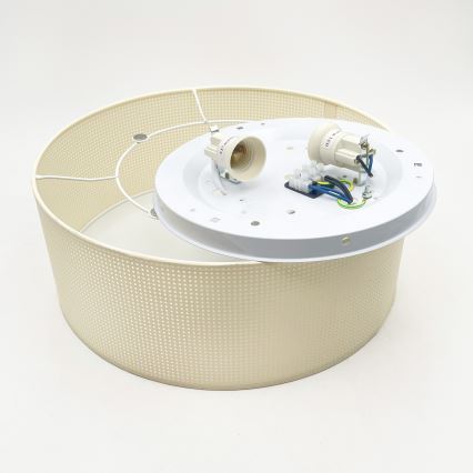 Plafonnier SIRJA PLISADO 2xE27/15W/230V Ø 35 cm crème